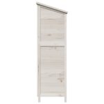 vidaXL Záhradný prístrešok so strechou Biela 106 x 56 x 176,5 cm – Obrázok 6