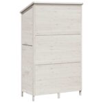 vidaXL Záhradný prístrešok so strechou Biela 106 x 56 x 176,5 cm – Obrázok 7