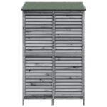 vidaXL Záhradný prístrešok so strechou Sivá 106 x 56 x 176,5 cm – Obrázok 5