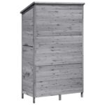 vidaXL Záhradný prístrešok so strechou Sivá 106 x 56 x 176,5 cm – Obrázok 7