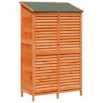 vidaXL Záhradný prístrešok so strechou Hnedá 106 x 56 x 176,5 cm – Obrázok 2
