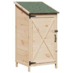 vidaXL Záhradný prístrešok so strechou Prírodná 59,5 x 56 x 113,5 cm – Obrázok 2