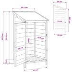 vidaXL Záhradný prístrešok so strechou Biela 59,5 x 56 x 113,5 cm – Obrázok 11