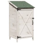 vidaXL Záhradný prístrešok so strechou Biela 59,5 x 56 x 113,5 cm – Obrázok 2