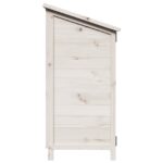 vidaXL Záhradný prístrešok so strechou Biela 59,5 x 56 x 113,5 cm – Obrázok 6