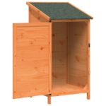 vidaXL Záhradný prístrešok so strechou Hnedá 59,5 x 56 x 113,5 cm – Obrázok 4