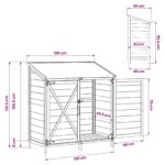 vidaXL Záhradný prístrešok so strechou Sivá 106 x 56 x 113,5 cm – Obrázok 11
