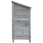 vidaXL Záhradný prístrešok so strechou Sivá 106 x 56 x 113,5 cm – Obrázok 6