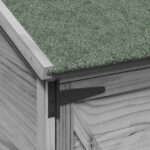 vidaXL Záhradný prístrešok so strechou Sivá 106 x 56 x 113,5 cm – Obrázok 8