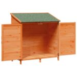 vidaXL Záhradný prístrešok so strechou Hnedá 106 x 56 x 113,5 cm – Obrázok 4