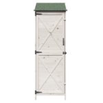 vidaXL Záhradný prístrešok so strechou Biela 59,5 x 56 x 176,5 cm – Obrázok 5