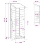 vidaXL Záhradný prístrešok so strechou Hnedá 59,5 x 56 x 176,5 cm – Obrázok 11