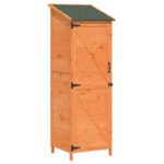 vidaXL Záhradný prístrešok so strechou Hnedá 59,5 x 56 x 176,5 cm – Obrázok 2
