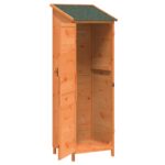 vidaXL Záhradný prístrešok so strechou Hnedá 59,5 x 56 x 176,5 cm – Obrázok 4