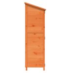 vidaXL Záhradný prístrešok so strechou Hnedá 59,5 x 56 x 176,5 cm – Obrázok 6