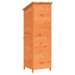 vidaXL Záhradný prístrešok so strechou Hnedá 59,5 x 56 x 176,5 cm – Obrázok 7