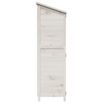 vidaXL Záhradný prístrešok so strechou Biela 106 x 56 x 176,5 cm – Obrázok 6