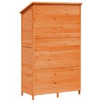 vidaXL Záhradný prístrešok so strechou Hnedá 106 x 56 x 176,5 cm – Obrázok 7