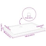 vidaXL Sprchová základná vanička s bodkami Čierny 120 x 80 x 4 cm ABS – Obrázok 7