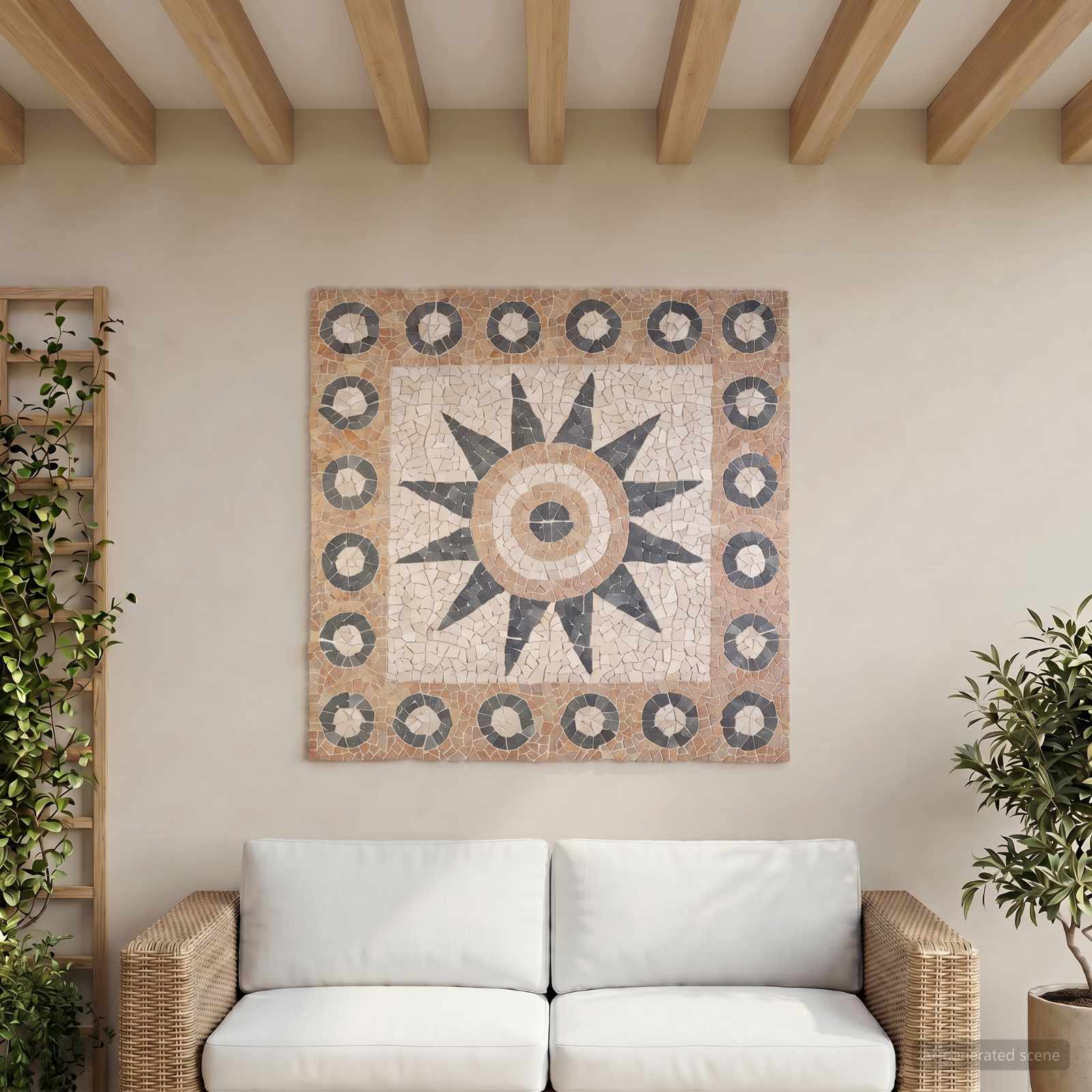 42033519_1.jpg vidaXL Mosaikové dlaždice s kvetinovým vzorom Viacfarebný 120 x 120 cm – Obrázok 1