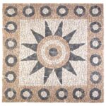 vidaXL Mosaikové dlaždice s kvetinovým vzorom Viacfarebný 120 x 120 cm – Obrázok 2