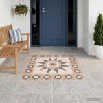 vidaXL Mosaikové dlaždice s kvetinovým vzorom Viacfarebný 120 x 120 cm – Obrázok 3