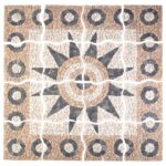 vidaXL Mosaikové dlaždice s kvetinovým vzorom Viacfarebný 120 x 120 cm – Obrázok 5