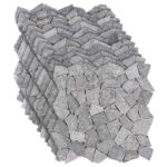 vidaXL Mozaikové dlaždice Svetlosivá 30 x 30 cm Mramor – Obrázok 2