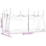 vidaXL Záhradná moskytiéra 156 sieť Čierna 3 x 6 x 2,5 m Polyester – Obrázok 8