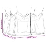 vidaXL Záhradná moskytiéra 156 sieť Biela 4 x 4 x 2,5 m Polyester – Obrázok 8