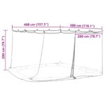 vidaXL Moskytiéra na altánok 220 mesh Čierna 4 x 3 x 2 cm Polyester – Obrázok 9