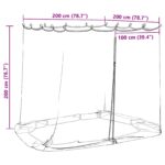vidaXL Moskytiéra na altánok 220 mesh Biela 2 x 2 x 2 m Polyester – Obrázok 9