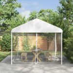 vidaXL Moskytiéra na altánok 220 mesh Biela 4 x 3 x 2 cm Polyester