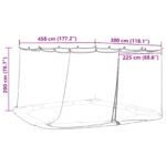 vidaXL Moskytiéra na altánok 220 mesh Biela 4,5 x 3 x 2 m Polyester – Obrázok 9