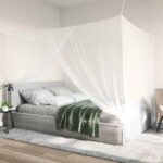 vidaXL Sieť proti komárom na posteľ 156 sieť 3 pcs Biela Polyester – Obrázok 4