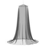vidaXL Sieť proti komárom na posteľ 156 mesh Čierna ⌀56 x 220 cm – Obrázok 2