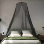 vidaXL Sieť proti komárom na posteľ 156 mesh Čierna ⌀56 x 220 cm – Obrázok 3