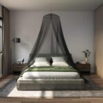 vidaXL Sieť proti komárom na posteľ 156 mesh Čierna ⌀56 x 220 cm