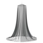 vidaXL Sieť proti komárom na posteľ 156 mesh Čierna ⌀56 x 220 cm – Obrázok 2