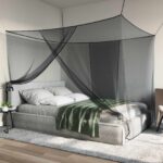 vidaXL Sieť proti komárom na posteľ 156 sieť Čierna 220 x 150 x 180 cm – Obrázok 3