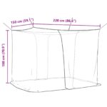 vidaXL Sieť proti komárom na posteľ 156 sieť Čierna 220 x 150 x 180 cm – Obrázok 7