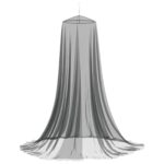 vidaXL Sieť proti komárom na posteľ 3 pcs 156 mesh Čierna ⌀56 x 220 cm – Obrázok 2