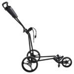 vidaXL Golfový vozík Čierna 95 x 60 x 130 cm Železo – Obrázok 4