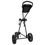 vidaXL Golfový vozík Čierna 95 x 60 x 130 cm Železo – Obrázok 5