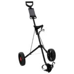 vidaXL Golfový vozík Čierna 66 x 65 x 112 cm Železo