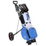 vidaXL Golfový vozík Čierna 66 x 65 x 112 cm Železo – Obrázok 2