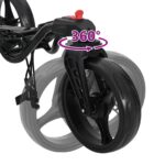 vidaXL Golfový vozík Čierna 110 x 60 x 132 cm Železo – Obrázok 11