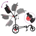 vidaXL Golfový vozík Čierna 110 x 60 x 132 cm Železo – Obrázok 9