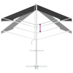 vidaXL Voľne stojaca markíza 4 × 3 m Polyester Antracitová – Obrázok 9