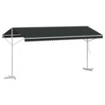 vidaXL Voľne stojaca markíza Antracitová 5 x 3 m Polyester – Obrázok 6